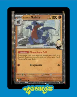 2023 Pokemon Destined Rivals Cynthia’s Gabite Cosmic Cosmo Holo 103 /182 - Image 1