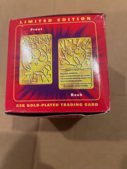 POKEMON 1999 Burger King 23K Gold Plated Jigglypuff in Box Limited Edition - Image 5