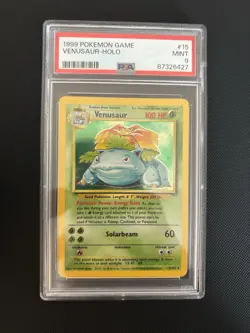 PSA 8 Blastoise, PSA 9 Gyarados, PSA 9 Venusaur Base Set holos 1999 pokemon - Image 1