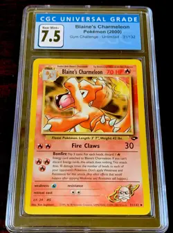 2000 POKEMON GYM CHALLENGE BLAINE’S CHARMELEON #31 -CGC 7.5 NEAR MINT+ PSA 8! - Image 1