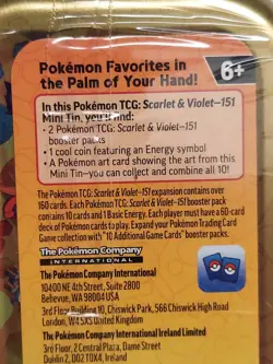 Pokemon TCG (Sealed) Scarlet And Violet Mini Tin ( Hitmonlee/Kadabra) - Image 5