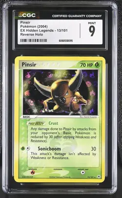 CGC 9 MINT Pinsir 2004 EX Hidden Legends 13/101 Reverse Holo Pokemon Card - Image 1