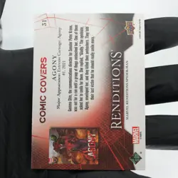 Marvel Card Agony 31 Comic Covers Fleer Upper Deck Renditions [NM] - Image 3