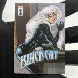 Marvel Card Black Cat 75 Comic Covers Fleer Upper Deck Renditions [NM] - Image 2