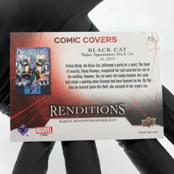 Marvel Card Black Cat 75 Comic Covers Fleer Upper Deck Renditions [NM] - Image 4