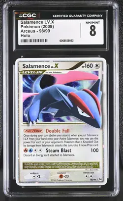 CGC 8 Salamence LV.X 2009 Arceus 98/99 Holo Pokemon Card - Image 1
