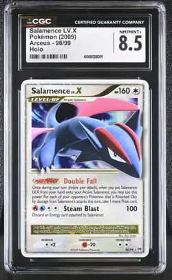 CGC 8.5 Salamence LV.X 2009 Arceus 98/99 Holo Pokemon Card - Image 1