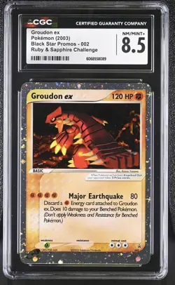CGC 8.5 Groudon ex 2003 Black Star Promos 002 Holo Pokemon Card - Image 1