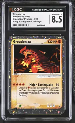 CGC 8.5 Groudon ex 2003 Black Star Promos 002 Holo Pokemon Card - Image 1