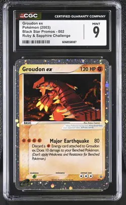 CGC 9 MINT Groudon ex 2003 Black Star Promos 002 Holo Pokemon Card - Image 1