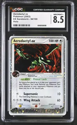 CGC 8.5 Aerodactyl ex 2003 EX Sandstorm 94/100 Holo Pokemon Card - Image 1