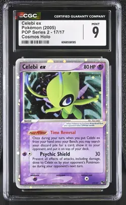 CGC 9 MINT Celebi ex 2005 POP Series 2 17/17 Cosmos Holo Pokemon Card - Image 1