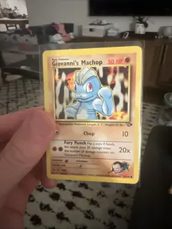 Pokemon TCG Giovanni's Machop Card 72/132 Gym Challenge LP Condition - Image 1
