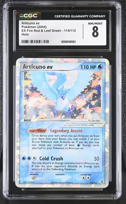 CGC 8 Articuno ex 2004 EX Fire Red & Leaf Green 114/112 Holo Pokemon Card - Image 1