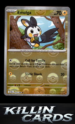 Emolga (Poke Ball Pattern) 029/086 Pokemon Common SV: Black Bolt Card NM - Image 1