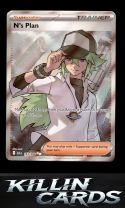 N's Plan - 163/086 163/086 Pokemon Secret Rare SV: Black Bolt Card NM - Image 1