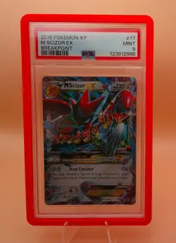 Pokemon TCG M Scizor EX Breakpoint Holo Ultra Rare Card 77/122 PSA 9 - Image 1