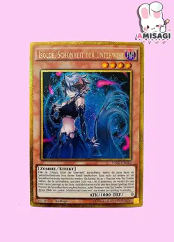 Yu-Gi-Oh! Card Isolde, Beauty Of The Underworld PGL2-DE010 Trading Card Gold TCG - Image 1