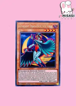 Yu-Gi-Oh! Card Lunalight Emerald Green Bird Rare LED4-DE046 Trading Card TCG - Image 1