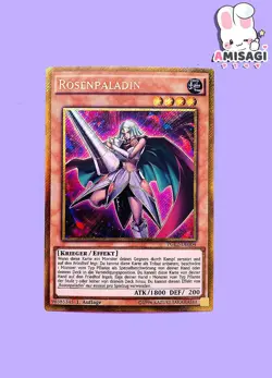 Yu-Gi-Oh! Card Rose Paladin, PGL2-DE004 Trading Card TCG German Gold Rare - Image 1