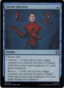 Secret Identity U Marvel's Spider-Man 43 NM Foil MTG - Image 1