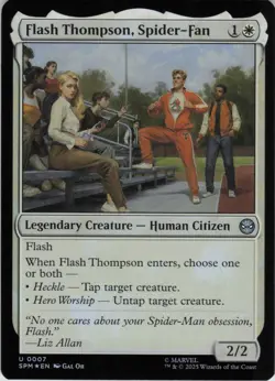 Flash Thompson, Spider-Fan U Marvel's Spider-Man 7 NM Foil MTG - Image 1