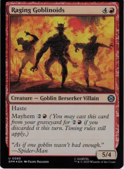 Raging Goblinoids U Marvel's Spider-Man 85 NM Foil MTG - Image 1