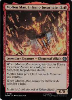 Molten Man, Inferno Incarnate U Marvel's Spider-Man 84 NM Foil MTG - Image 1
