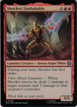 Shocker, Unshakable U Marvel's Spider-Man 89 NM Foil MTG - Image 1