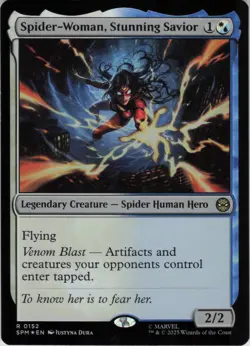 Spider-Woman, Stunning Savior R Marvel's Spider-Man 152 NM Foil MTG - Image 1