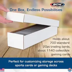BCW 800 Count Cardboard Storage Boxes - 10 Pack | Organizer for Sports, MTG, - Image 4