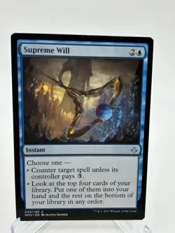 MTG 2017 Supreme Will - Instant Hour of Devastation 49/199 HOU Uncommon magic - Image 1