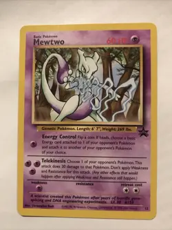 Pokemon Card Mewtwo Black Star Promo 12 Near Mint - Image 1