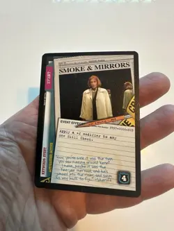X-Files CCG Card Game Gregors Smoke & Mirrors Promo RARE - Image 4