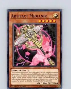 Yu-Gi-Oh TCG Artifact Mjollnir MP18-EN186 1st Edition Regular Common Card NM - Image 1