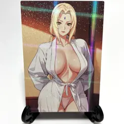 Naruto Tsunade Sexy Hot Anime Waifu Girl Doujin Lewd Goddess Story Holo Art Card - Image 2