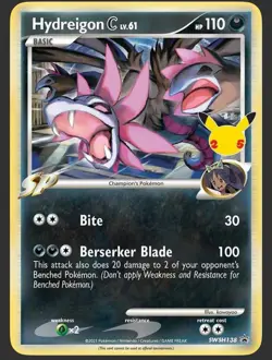 Hydreigon C lv.61 SWSH138 SWSH: Sword & Shield Promo Cards Holo - Image 1