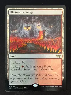 1x MTG Blazemire Verge (Foil) - Duskmourn: House of Horror (DSK) #256 - Magic - Image 1