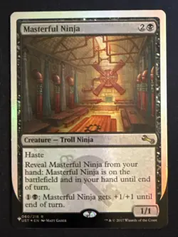 1x Foil Masterful Ninja (060) The List - Unfinity LP MTG Magic x1 MKE - Image 1