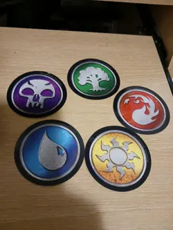 🎇 MtG🐻 Bloomburrow 🦝decal/sticker sheet🐰&🪷 5 Mana Symbols🪷 - Image 2