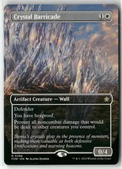 Crystal Barricade (Borderless) 296 NM MTG Foundations Magic - Image 1
