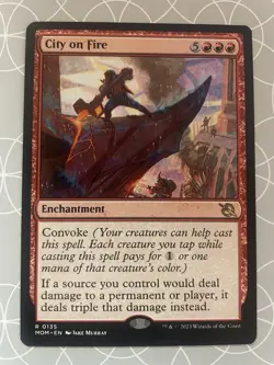 City on Fire - March of the Machine English MTG NM Rare - Image 1