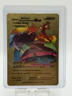 2020 Pokemon Fan Art Venusaur Charizard Blastoise Vmax Gold Foil 143/203 - Image 1