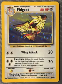 Pokemon TCG Jungle Pidgeot 8/64 Holo ERROR No Set Symbol - Image 1