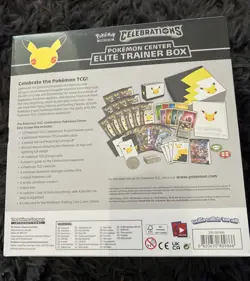Pokemon 25th Anniversary Pokemon Center Celebrations ETB SEALED BOX Elite Box - Image 3