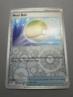 Nest Ball 084/091 Reverse Holo Paldean Fates Pokemon LP - Image 1