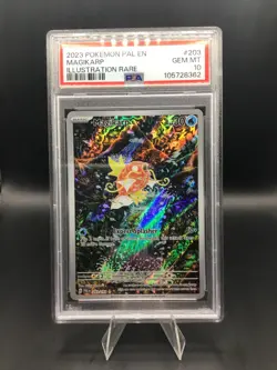 2023 POKEMON PALDEA EVOLVED ILLUSTRATION RARE #203 MAGIKARP PSA 10 - Image 1