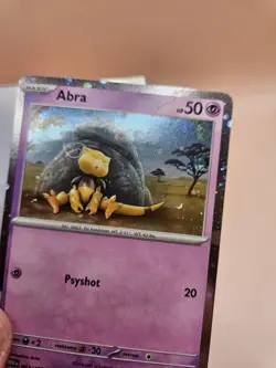 Pokemon Abra 063/165 Cosmos Holo Promo SV 151 HD GALAXY SWIRL - Image 1