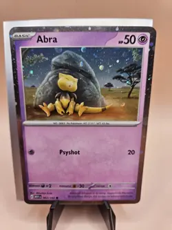 Pokemon Abra 063/165 Cosmos Holo Promo SV 151 HD GALAXY SWIRL - Image 2