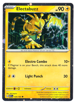 HD COSMOS HOLO HD SWIRL Electabuzz 125/165 - Pokemon 151 Promo (C) - Image 2